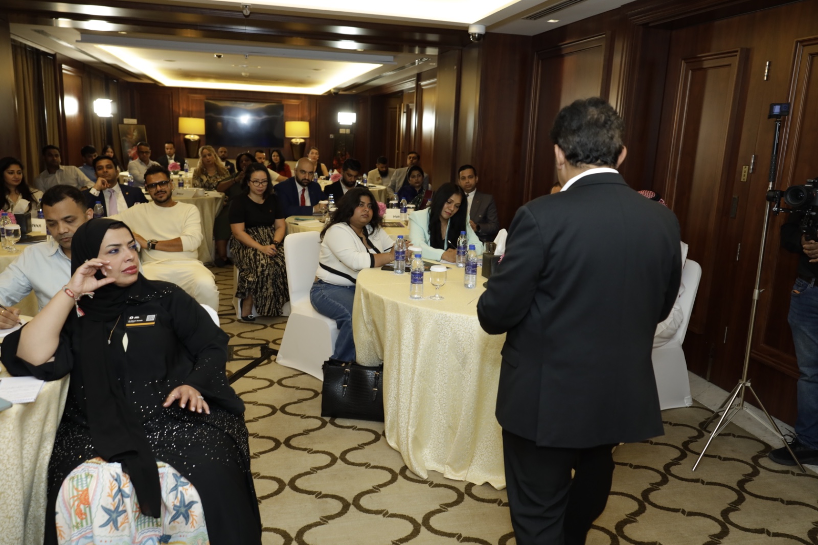 Wide view of the audience during a presentation at Taj Dubai