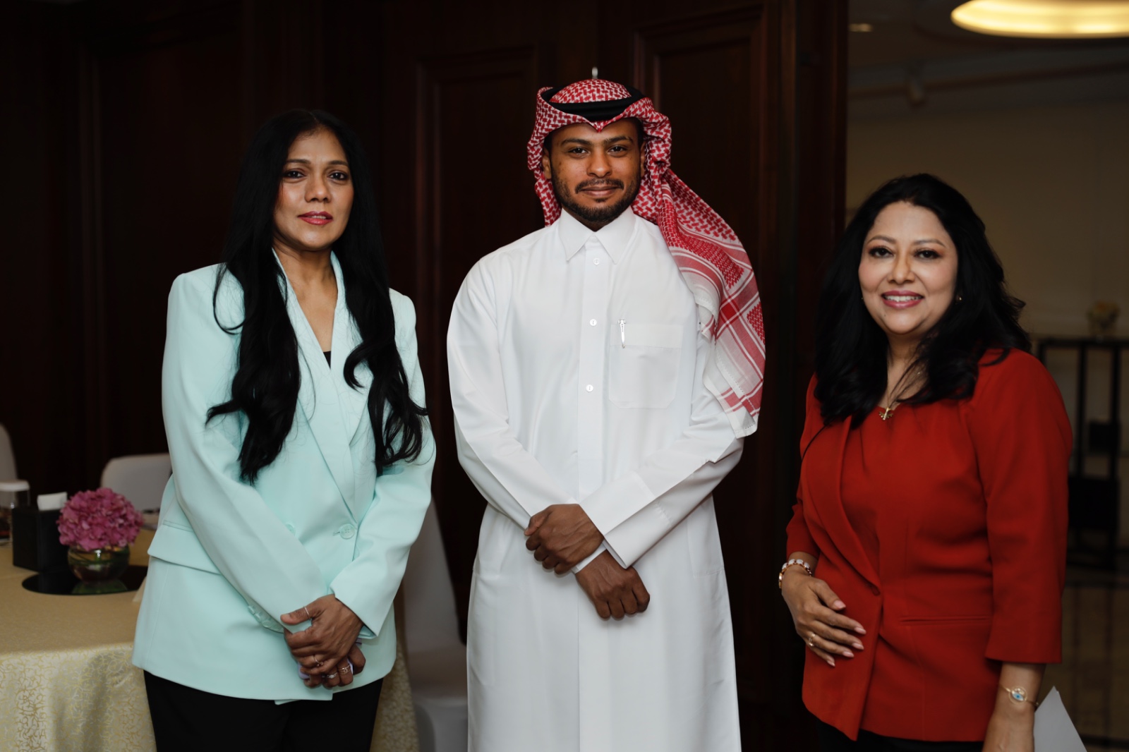 Guests posing together at the Power of Words masterclass